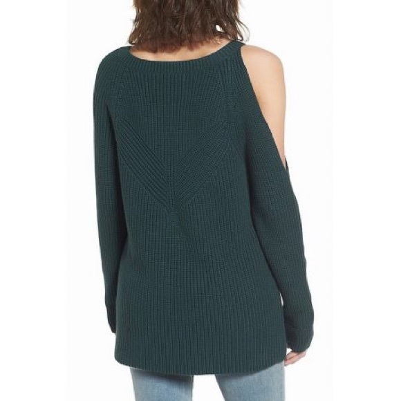 New Treasure&Bond Knit One Shoulder Sweater Green - Picture 2 of 5